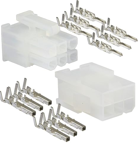 Molex 6 Circuit Wire Connector - 2 Complete Conn. w/Pins Mini-Fit Jr TM