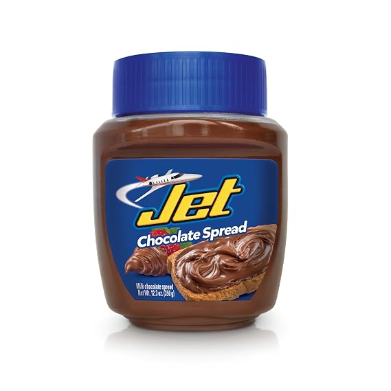 Jet Chocolate Spread, Smooth Chocolate Flavor, 12.3 oz | Classic Colombian Chocolate Spreadable Cream
