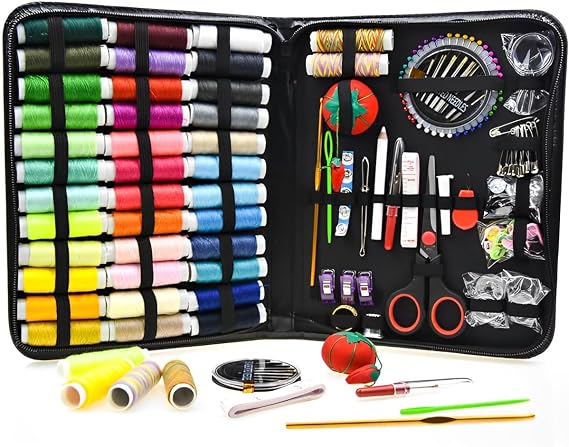 Premium Sewing Machine Kit, 183PCS, Medium Sewing Kits for Adults, College Students, Beginners, Emergency, Sewing Supplies Kit Including Professional Sewing Tools