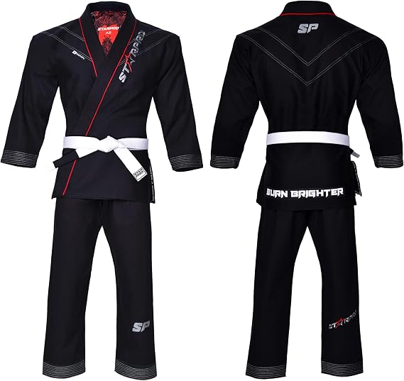 Starpro Durable BJJ Gi for Men & Women – Reinforced Pearl Weave Jiu Jitsu Suit | Lightweight, Preshrunk Jiu Jitsu Gi for All Levels