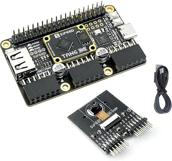 Sipeed Tang Primer 25K GW5A FPGA Development Board, 64Mbits Linux RISCV Single Board Computer, with MIPI 2.5Gbps Ethernet PMOD Port for FPGA Education, Support SDRAM HDMI Camera Module (Camera Bundle)