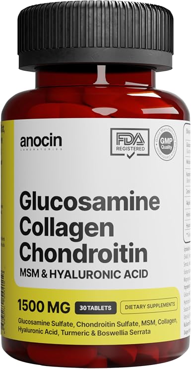 anocin Glucosamine Chondroitin Msm Kolajen Curcumin Tablet 1500 Mg Glukozamin Kondroitin Collagen