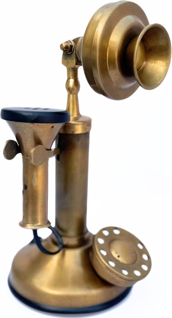 Antique Miniature Vintage Rotary Dial Office Candlestick Phone Replica Desktop Ornament Home Decorative Table Telephone Show case Props