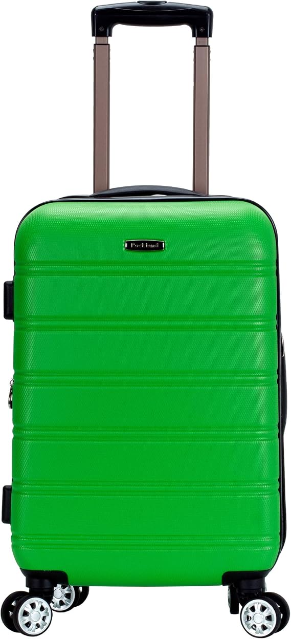 Rockland Melbourne Hardside Expandable Spinner Wheel Luggage, Carry-On 20", Green