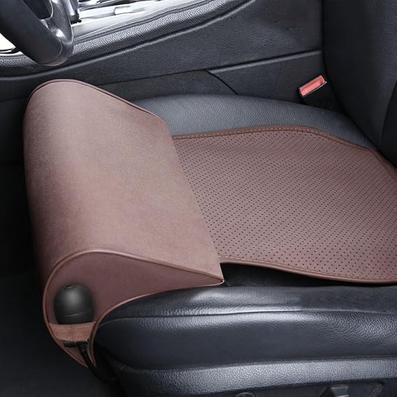 Car Seat Extender Leg Support - Driver Seat Cushion for Long Driving - Breathable and Comfortable 3D Support Car Cushion for Use in Cars, Offices, and Homes,Brown,Memory Foam+Air Cell