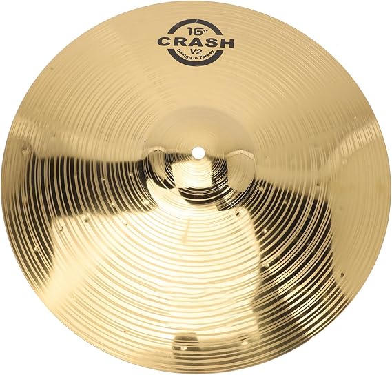 Vaguelly Jazz Drum Professional Cymbals 15.66 Inch Plated Crash-Ride Cymbal for Drum Kit Percussion Instrument Anti-Rust Fadeless Metal Accessory