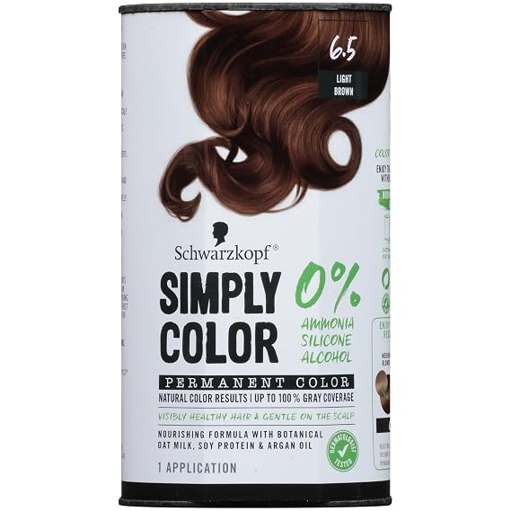 Schwarzkopf Simply Color Permanent Hair Color, 6.5 Light Brown