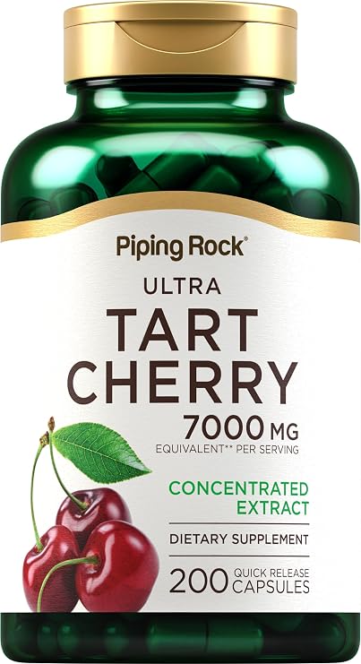 Piping Rock Tart Cherry Extract Capsules | 200 Pills | Ultra Strength