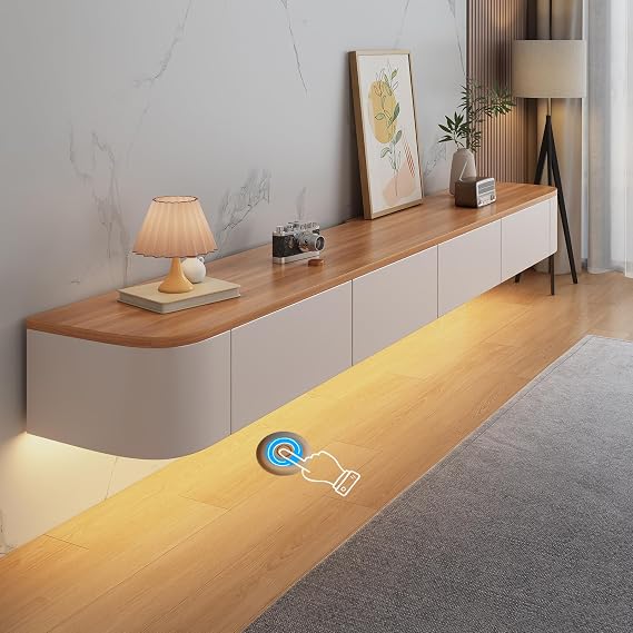 Floating TV Unit, Wall Mounted TV Cabinet, TV Media Console