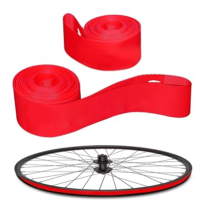2Pcs 26 Bicycle Rim Strip Rim Tape, High-Pressure & Puncture Resistant Inner Tube Protection Pad, Elastic PVC Bike Wheel Liner Tire Liners for Mountain & Road Bikes