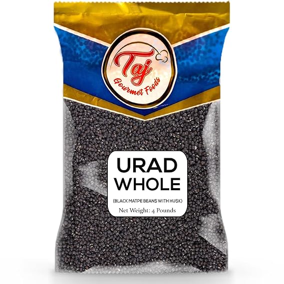 TAJ Urad Whole Dal | 4-Pounds | Black Gram
