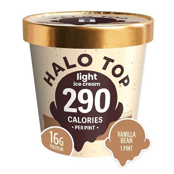 Halo Top Creamery, Vanilla Bean, 16 oz (Frozen)
