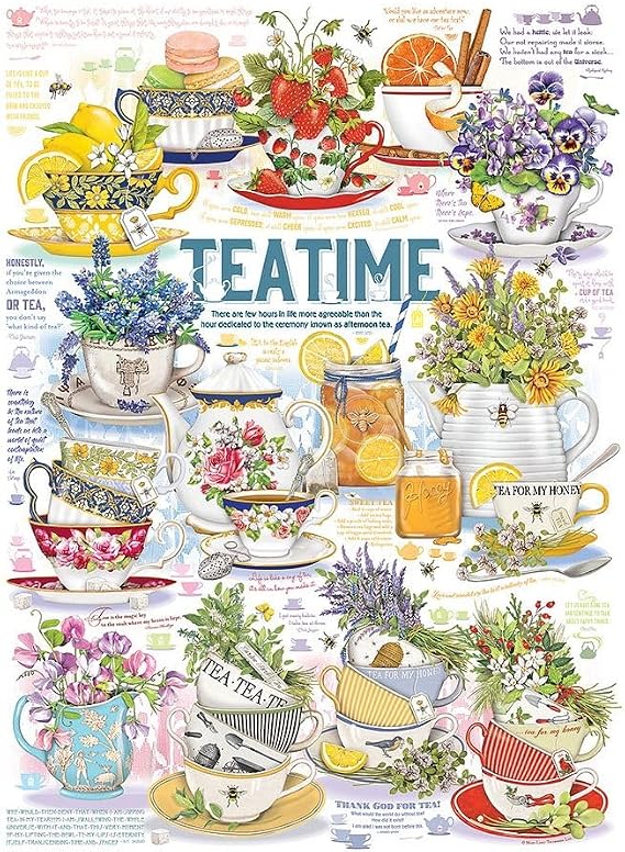 Cobble Hill 1000 Piece Puzzle - Tea Time - Sample Poster Included