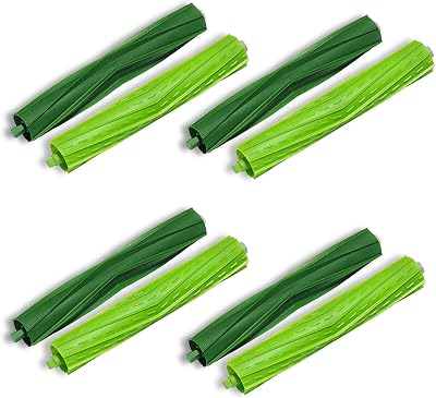4 Set Rubber Roller Brushes Replacement Parts Compatible with iRobot Roomba I E and J Series i7 i7 i1 i1 i6 i6 i3 i3 i4 i4 i8 i8 E5 E6 j7 j7 Vacuum Cleaner Accessories