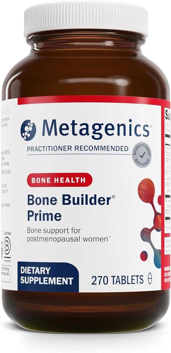 Metagenics Bone Builder Prime, Bone & Joint Support, 270 Tablets | Bone Health Supplement, Calcium with MCHC and Vitamin D, Supports Bone Density and Structural Integrity, Non-GMO, Gluten-Free