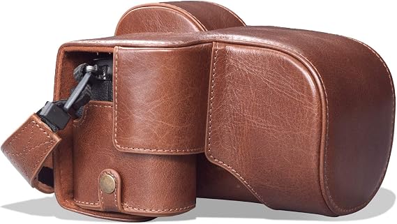 MegaGear MG1960 Ever Ready Genuine Leather Camera Case with Strap Compatible with Fujifilm X-S10 - Brown