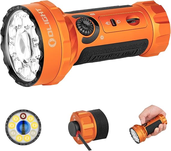 OLIGHT Marauder Mini Powerful Flashlight RGB Lights Orange