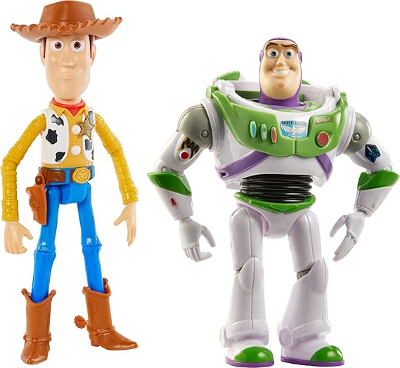 Disney And Pixar Toy Story 7-Inch Woody And Buzz Action Figure Toys 2-Pack, Pizza Planet Adventure