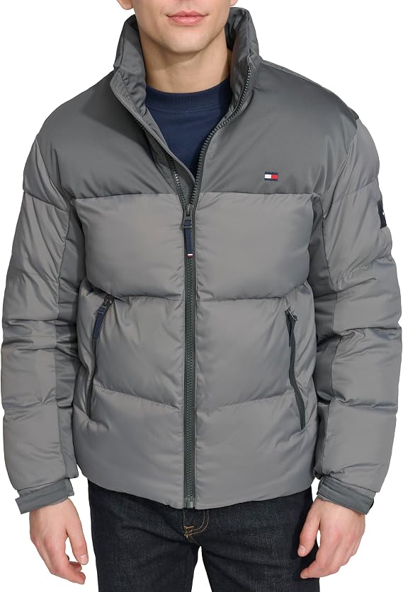 Tommy Hilfiger Mixed-media Puffer Jacket, Men's