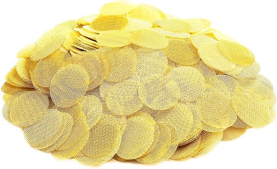 Premium Pipe Screen Brass Mesh Gauzes - 50 Pipe Screens (25mm)