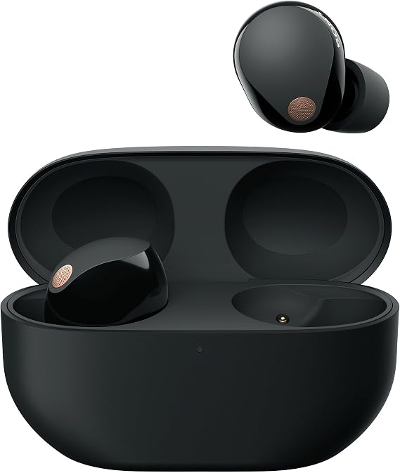 Sony WF-1000XM5 Truly Wireless Noise-Canceling Earbuds (Black) | Up to 8 hours, Up to 1 hour of listening, Bluetooth, Quick charging