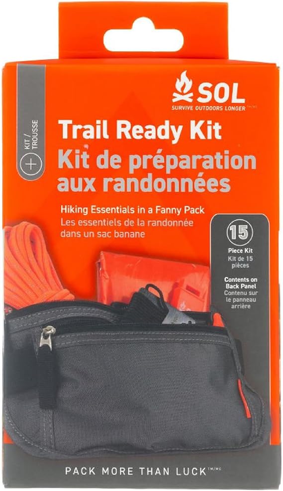 SOL Trail Ready Survival Kit, Padded Fanny Pack
