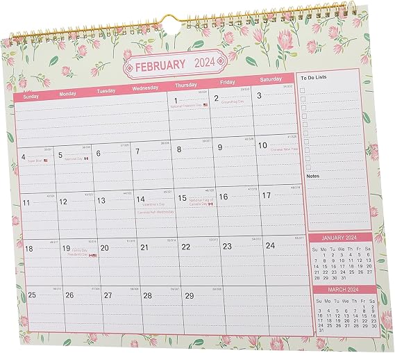 2024 Wall Calendar Wall Stickers Yearly Agenda Planner School off Desk Calendar 2024 Schedule Digital Exit Advent Month Board Puzzle Carpet Clock
