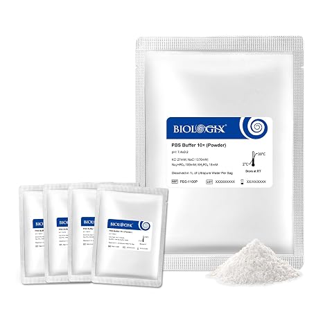 PBS 10X Premixed Powder, Phosphate Buffered Saline pH 7.4, 5 Bags