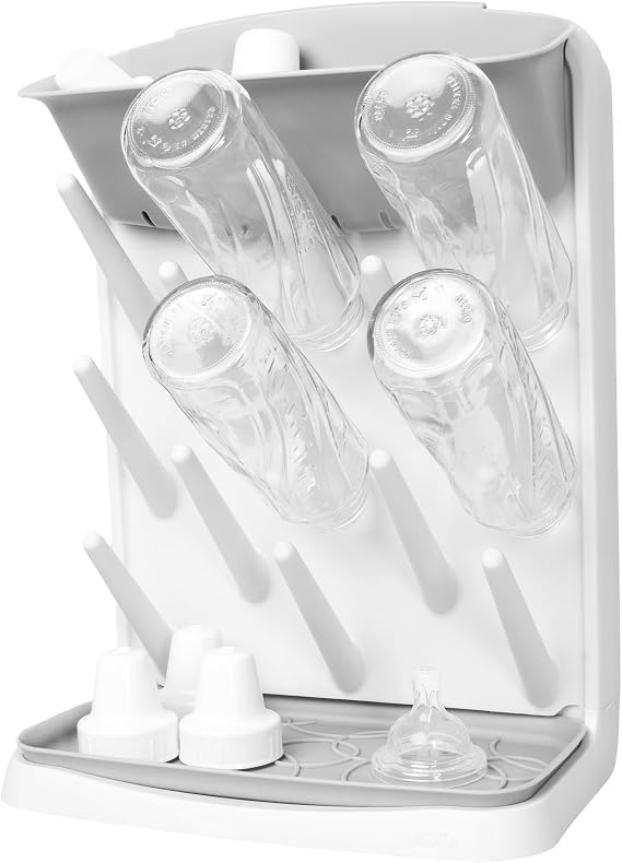 Ubbi Vertical Baby Bottle Drying Rack, Space Saving Countertop Bottle Dryer
