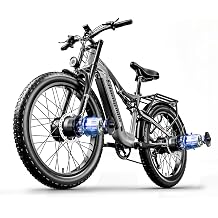 Shengmilo Dual Suspension S600 E-Mountain Bike Dual Motor Electric Motorbike 26Inch Fat Tire Electric Bike 840WH Battery with Removable Li-Ion Battery and 7 Speed Gear for Adults-MenUK Warehouse