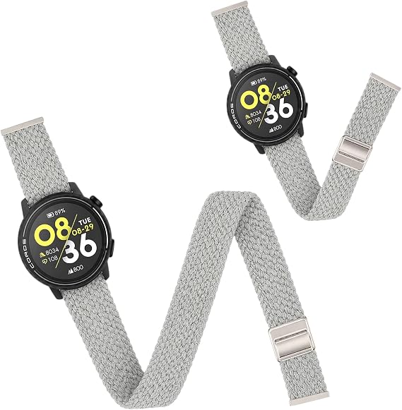 Harikiri 2本パック 22mm 編組ストレッチナイロン磁気クラスプ 時計バンド COROS Pace 4/3/Pace Proクイックリリースアンクル&アームストラップに対応 COROS Apex 2 Pro/Pro/4 42mm/46mm 男女兼用