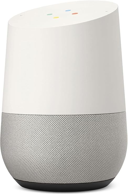 Google Home Smart Speaker (South Korea Model) Voice-Controlled Wi-Fi Speaker Assistant, White/Slate, No US Plug, Adapter Needed, Works with Nest, Chromecast, Smart Home Audio Hub