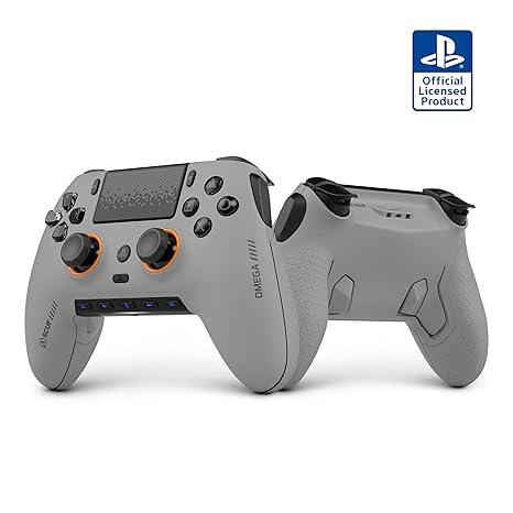 SCUF OMEGA PS5 Wireless Performance Controller Light Gray | Officially Licensed, 11 Custom Inputs, Instant Triggers, Low Latency, TMR Durable Thumbsticks Windows PC Compatible
