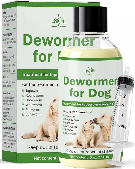 Dewormer for Dogs, Tapeworm Treatment for Dogs, Dog Dewormer Puppy Dewormer, 150ml Suitable for Dogs, with 5ml Dropper