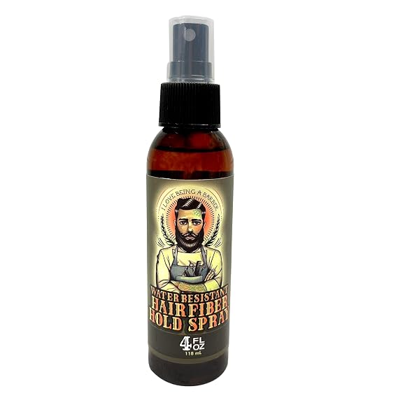 I LOVE BEING A BARBER - Water Resistant Hair Fiber Holding Spray - Allows You To Get Your Hair Wet