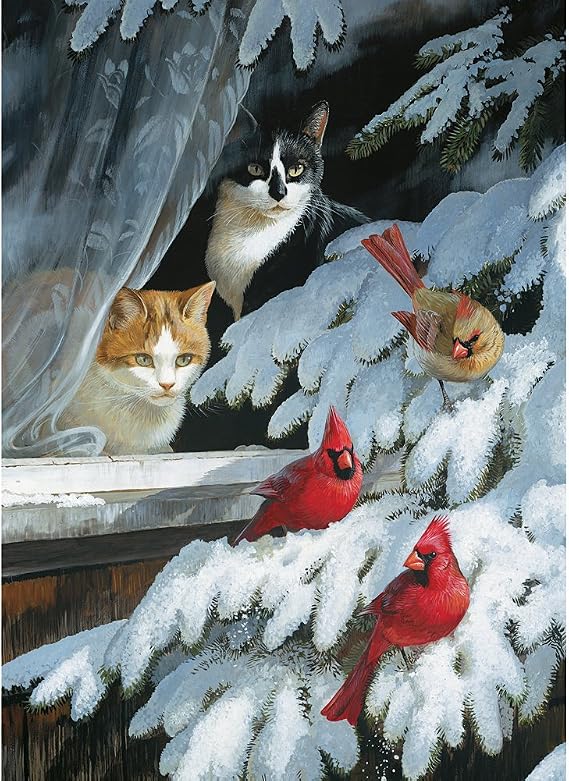 Cobble Hill 1000 Piece Puzzle - Bird Watchers - Sample Poster Included