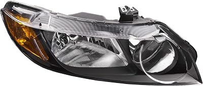 HEADLIGHTSDEPOT Halogen Headlight Compatible With Honda Civic 2006-2009 4 Door Sedan Includes Right Passenger Side Headlamp