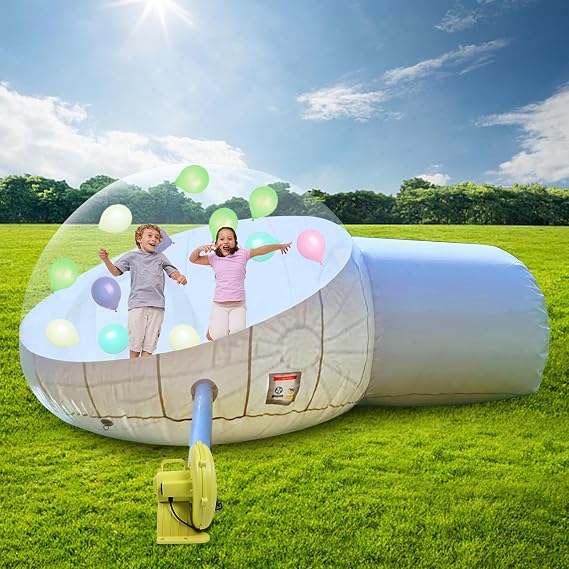 Inflatable Bubble Camping Tent, Outdoor Clear Dome Camping Cabin Bubble Tent Transparent Bubble House Dome Camping Tent w/Blower