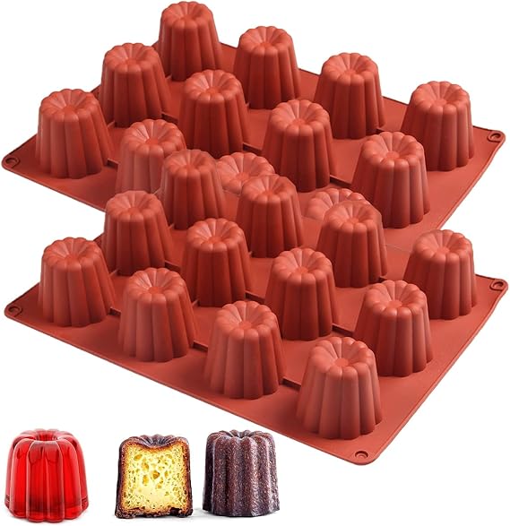 2PCS Mini Muffin Tray, 12 Cavity Silicone Muffins Pan, Chocolate Candy Molds, Non-Stick Silicone Baking Moulds, for Brownie Cake Jelly Pudding