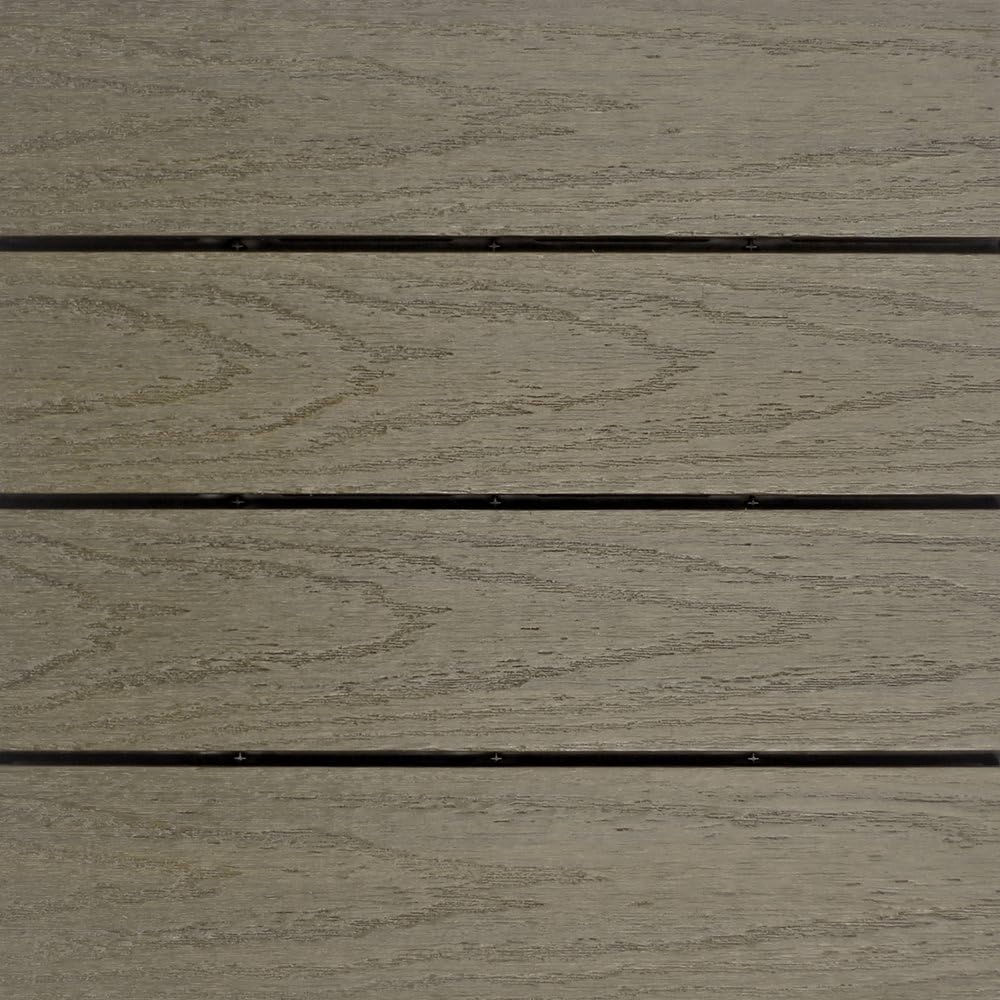 NewTechWood US-QD-ZX-ST Ultrashield Naturale Outdoor Composite Quick Deck Tile 10 Case, 1 x 1, Egyptian Stone Gray