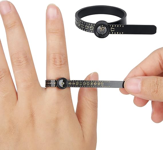 Kiwen Upgraded Ring Sizer Measuring Tool, Ring Measurer and Ring Sizer 1-17