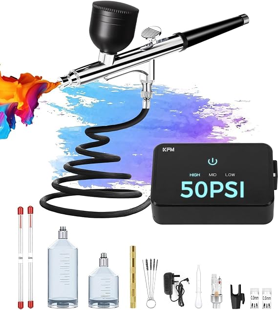 Dual-Action Airbrush Gun for Painting