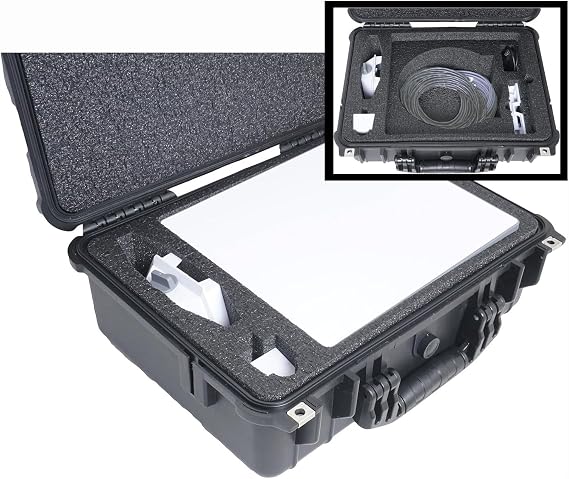 Waterproof Hard Case Fits Starlink Mini Kit with Dual-Level Foam