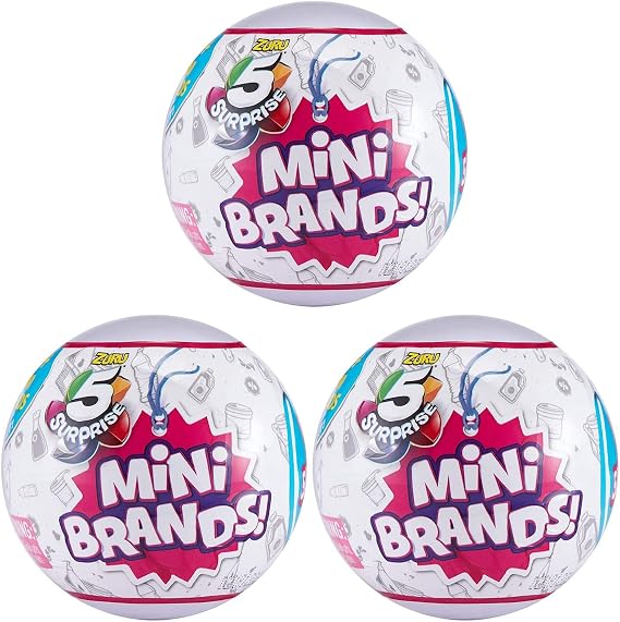 5-Surprise Mini Brands Collectible Capsule Ball by Zuru - 3 Ball Bundle