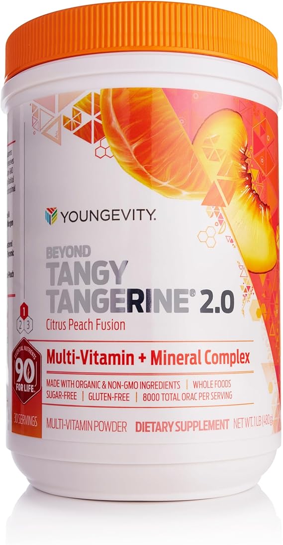 Youngevity Beyond Tangy Tangerine 2.0 Multivitamin Powder, 30 Servings