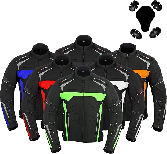 Mens Motorbike Jacket Waterproof CE Armoured For Bikers Mens Boys Coat.