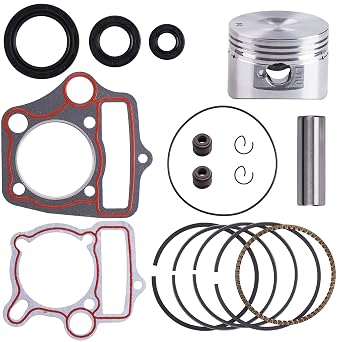 ORAEVY Piston Rings Gasket Set 52.4mm Bore Replacement for 110cc 125cc Kazuma Taotao Sunl Coolster Roketa BMS SSR ATV Pit Bike