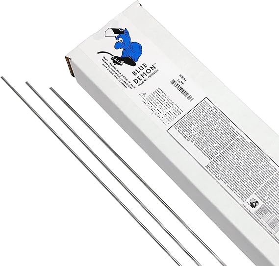 Blue Demon ER4943 X 1/16 X 10LB Box Aluminum TIG Welding Rods | High Strength, High Fluidity, Low Melting Point, Low Ductility, Moderate Electrical and Thermal Conductivity