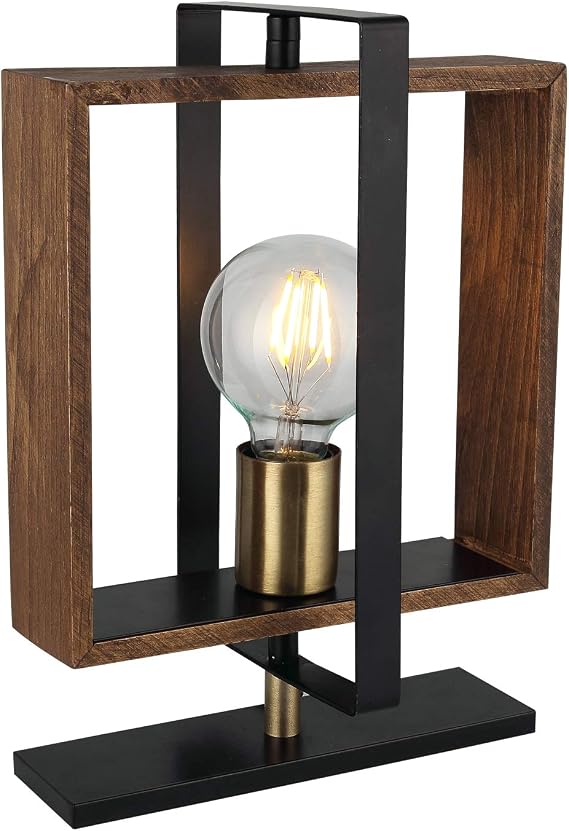 Lucea Tile Vintage Black Painted Table Lamp 1 X E27