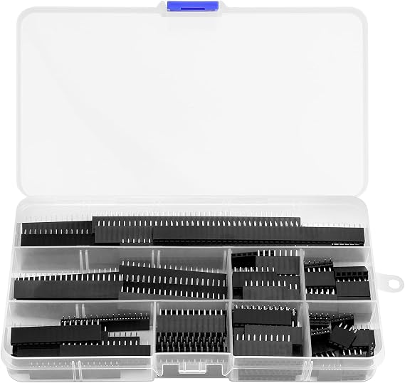 120pcs 2.54mm Single Row Pin Header Socket Connector PCB Board Assembly Kit Pitch 6 8 14 16 18 24 28 40 Pin 8 Types IC Socket Adaptor Connector